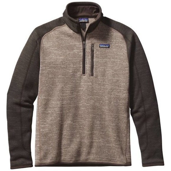 Patagonia Better Sweater 1/4 Quarter Zip Two Tone Khaki Brown Dark Walnut Sz S